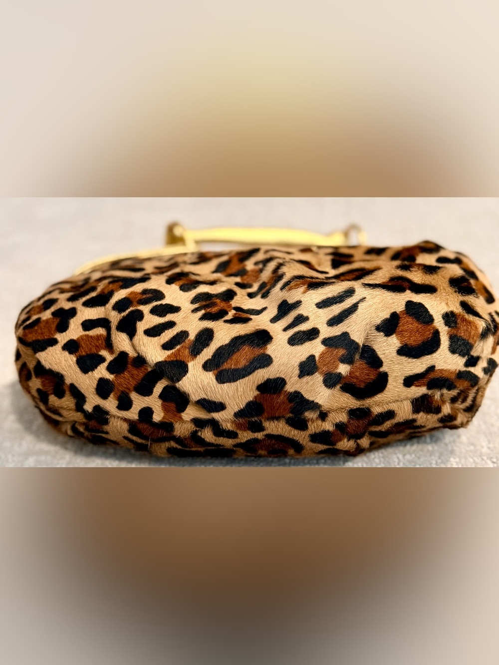 Maxx New York Genuine Calfhair Leopard Print HoboBag Gold Leather Handle NWT Y2K - Picture 16 of 17